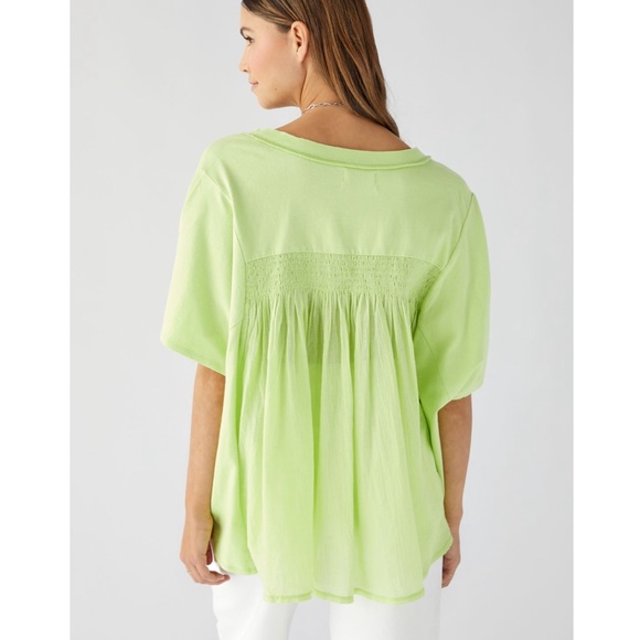 NWT UO Boho Flowy Lime Pastel Top - Picture 4 of 4
